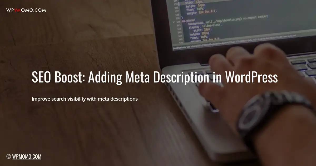 How to add meta description on WordPress